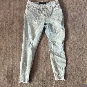 Indigo Rein Women's Straight Leg Jeans - Light Gray